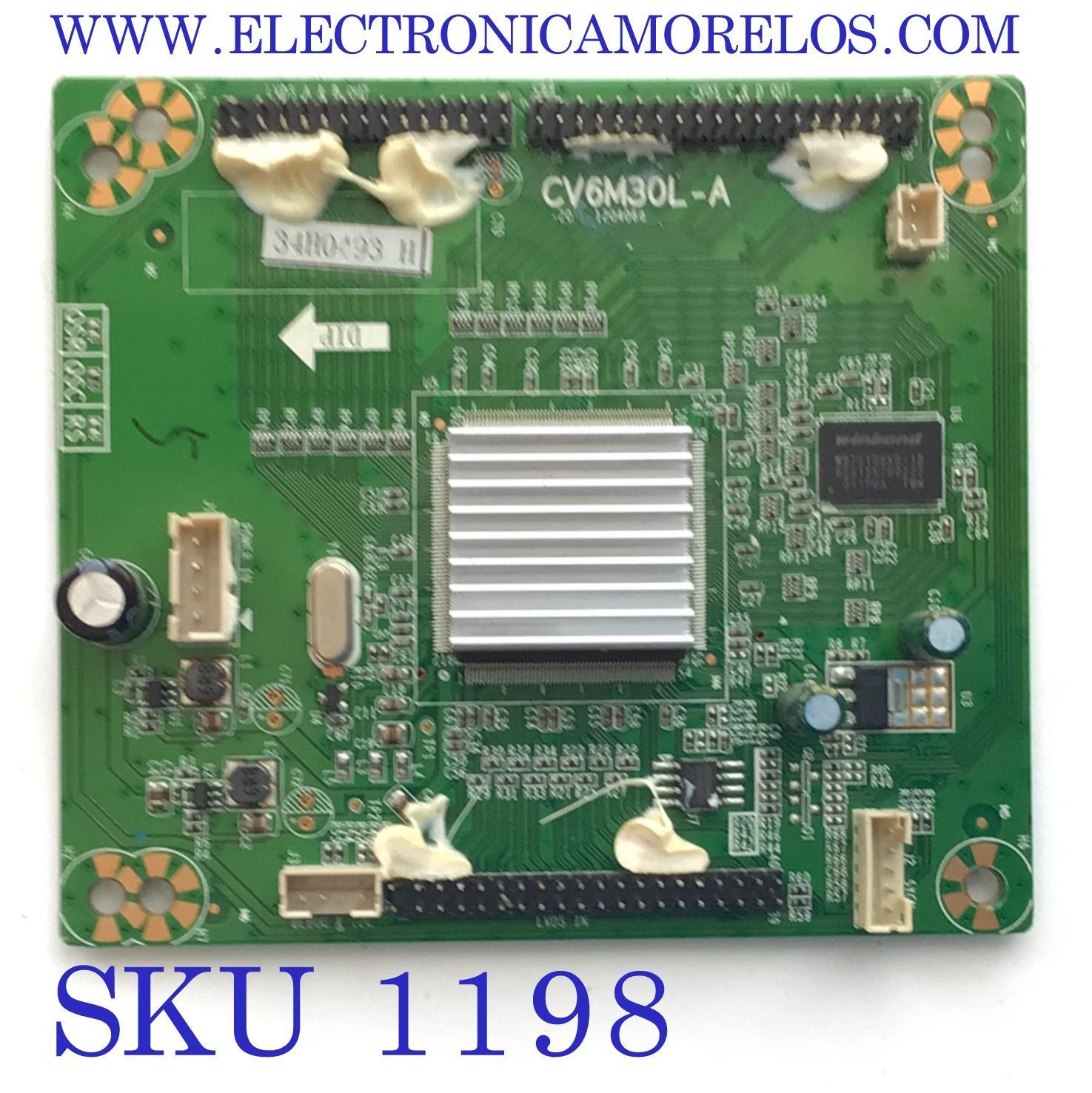 TARJETA INTERFACE PARA TV INSIGNIA / NUMERO DE PARTE 890-102-6M30 / CV6M30L-A / SY13083 / 34H049306362 / MS-1E198407 / MODELO NS-50L440NA14